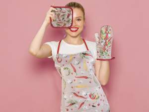 wholesaler kitchen aprons chili pepper