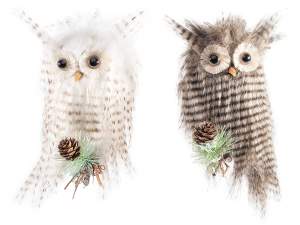 fourrure écologique décorative de hibou en gros