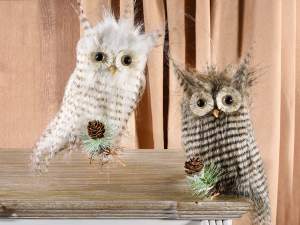 fourrure écologique décorative de hibou en gros