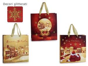 Christmas print paper bags wholesaler
