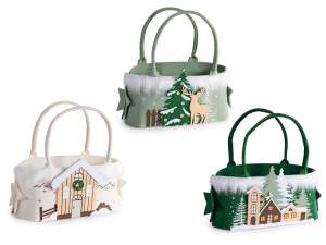 wholesale cloth bags christmas village