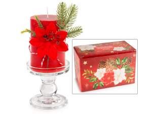 Christmas candles and candle holders