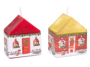 Christmas candles and candle holders