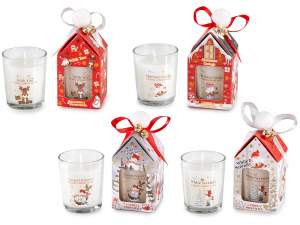Christmas candles and candle holders