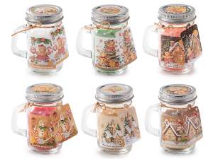 Christmas candles and candle holders