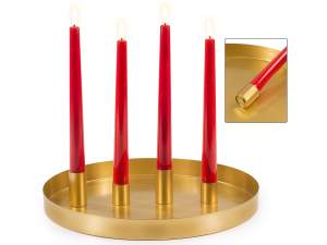 Christmas candles and candle holders