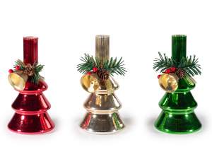 Christmas candles and candle holders