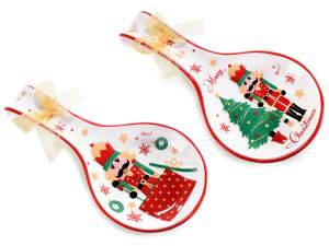 Wholesale Christmas ceramic spoon rest