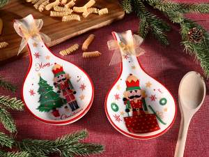 Wholesale Christmas ceramic spoon rest
