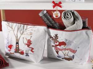 Wholesaler Christmas Print Fabric Clutch