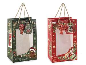 wholesale christmas bags transparent window
