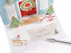 wholesale christmas cards pop up envelope