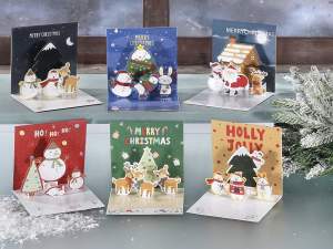 wholesale christmas card pop up envelope