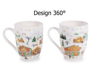 wholesaler christmas village mug