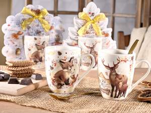 wholesale woodland animal mug