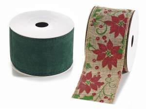 Wholesale Christmas ribbon velvet jute
