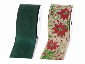 Wholesale Christmas ribbon velvet jute