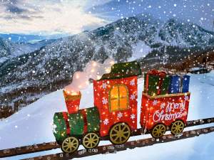 wholesale light train window decoration