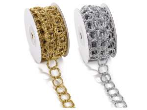 Mayorista de cintas de cadena de plata y oro