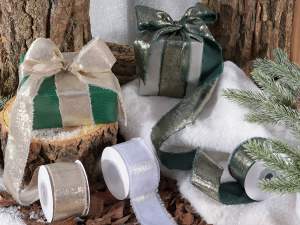 Cintas navideñas con efecto metálico al por mayor