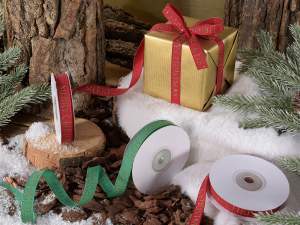 Cinta tela al por mayor con texto Feliz Navidad