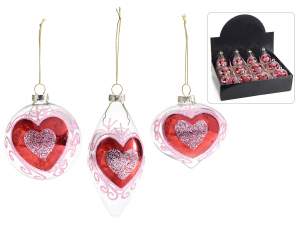 Wholesale Christmas Love Heart Balls