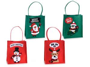 Christmas cloth handbags wholesalers decorations