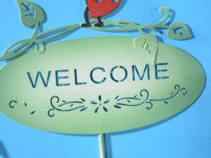 ingrosso decori stick benvenuto welcome