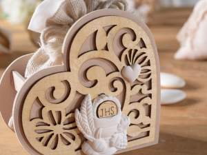 décoration coeur en gros cadeau de communion