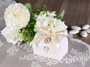 Coffret à confettis blanc en gros