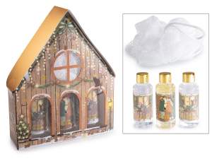 Coffret cadeau de gel douche de Noël en gros