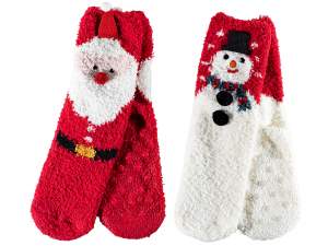 chaussettes de Noël antidérapantes en gros, cadeau