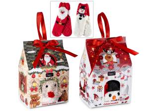 chaussettes de Noël antidérapantes en gros, cadeau