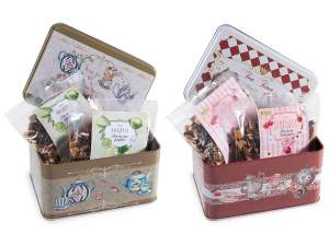 wholesale metal box herbal tea teapot