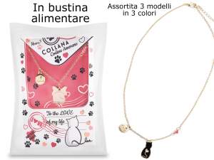 Animale surpriză choker metalic, card și pungă de mâncare