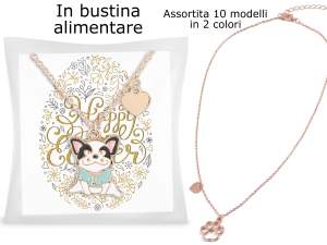 Collier en métal avec animaux surprises dans un sac