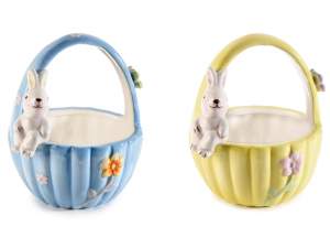 wholesale ceramic Easter basket container