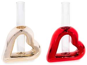 wholesale heart ceramic test tube favor love