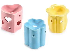 wholesaler colored essence burner heart flower