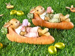 wholesale bunny on carrot easter decoration