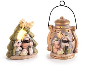 Wholesaler nativity scene ceramic lantern