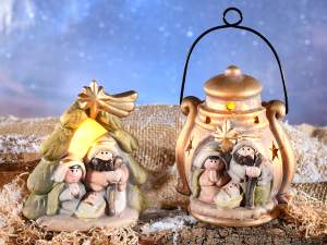 Wholesaler nativity scene ceramic lantern