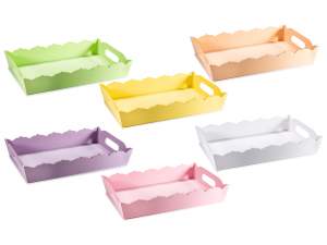 wholesale colored wooden trays