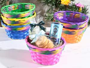 wholesale colored bamboo basket