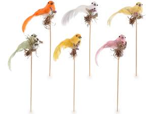 Wholesale colorful bird wooden stick
