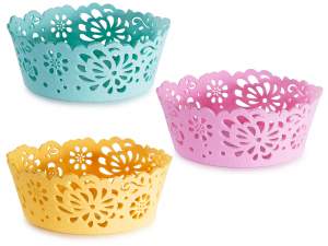 wholesale colorful baskets carved flowers
