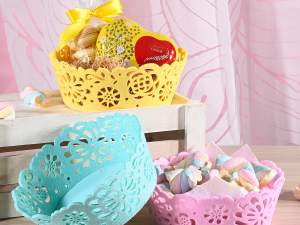 wholesale colorful baskets carved flowers