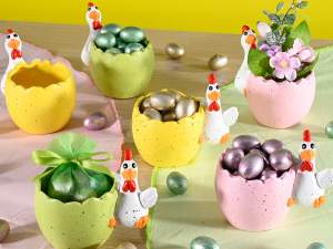wholesale easter jar colored egg hen