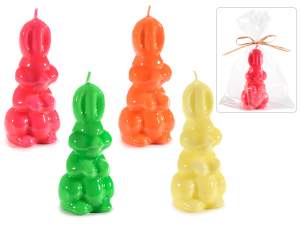 wholesale colored easter bunny candle