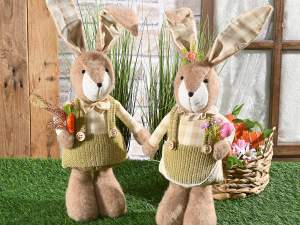 Vitrina de tela de conejo de Pascua al por mayor